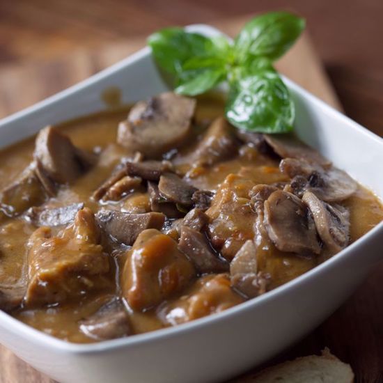 Pork Shoulder in Mushroom Sauce